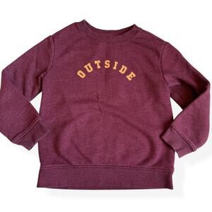 Cat and Jack Kids Outside Sweatshirt Maroon Extra Small 4/5